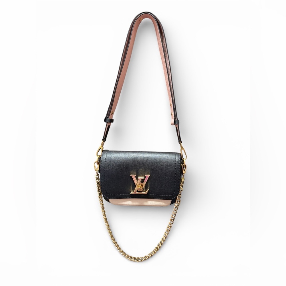 Louis Vuitton Lock me Tender Black and Pink Crossbody Bag(W/COA,box&Dust bag) - Picture 1 of 3
